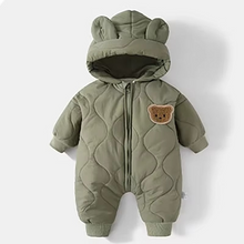 Load image into Gallery viewer, Cozy Winter Baby Jumpsuit with Soft Fur Lining for Infants and Toddlers

