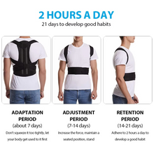 Load image into Gallery viewer, Adjustable Back Brace Posture Corrector for Men and Women, Lumbar and Shoulder Support for Better Alignment
