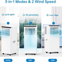 Load image into Gallery viewer, 8000 BTU Portable Air Conditioner with Remote, Dehumidifier &amp; 24-Hour Timer
