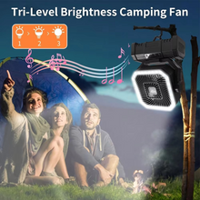 Load image into Gallery viewer, Rechargeable Camping Fan with 20000mAh Battery, 4 Speeds and LED Lantern
