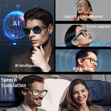 Load image into Gallery viewer, Smart Camera Glasses with Photo, Video, AI Translation &amp; Bluetooth Audio
