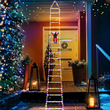 Load image into Gallery viewer, Christmas LED Ladder Lights with Climbing Santa for Indoor Holiday and Tree Decoration
