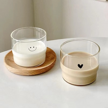Load image into Gallery viewer, Smiling Face Heat Resistant Glass Mug for Everyday Use

