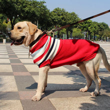Load image into Gallery viewer, Large Dog Knit Sweater with Festive Holiday Pattern and Ribbed Neck Opening
