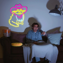 Load image into Gallery viewer, USB-Enabled Cat Cowboy Neon Light - Perfect for Bedrooms, Game Rooms, and Parties
