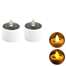 Load image into Gallery viewer, Solar Powered LED Tea Light Candles, Flameless Waterproof Outdoor Rechargeable Decor Lights, 1-10 Pack
