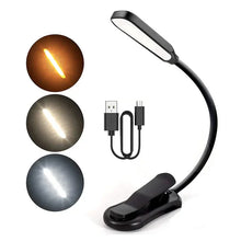 Load image into Gallery viewer, LED Reading Lamp Rechargeable USB, 3 Color Temperatures &amp; 9 Brightness Levels Flexible Eye-Friendly Light
