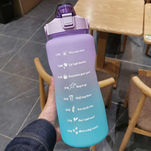 Load image into Gallery viewer, Outdoor 68oz Large Capacity Leakproof Water Bottle with Straw and Time Marker
