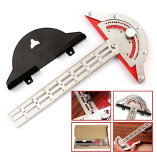 Load image into Gallery viewer, Precision Stainless Steel Carpenter's Protractor and Edge Ruler
