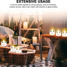 Load image into Gallery viewer, Solar Powered LED Tea Light Candles, Flameless Waterproof Outdoor Rechargeable Decor Lights, 1-10 Pack
