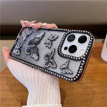 Load image into Gallery viewer, Luxury Glitter Butterfly Rhinestone Case for iPhone
