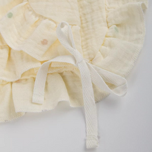 Load image into Gallery viewer, Soft Cotton 4 Layer Gauze Retro Lace Ruffle Baby Vest Bib
