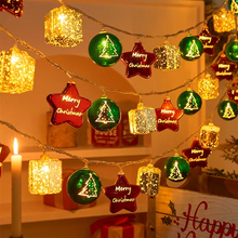 Load image into Gallery viewer, Christmas Light String with Candy Cane Santa and Snowman Decorative Lamps for Holiday Home Décor
