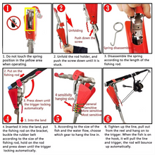 Load image into Gallery viewer, Automatic Stainless Steel Fishing Rod Holder with Adjustable Sensitivity and Folding Spring Design
