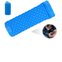 Load image into Gallery viewer, Inflatable Camping Sleeping Pad with Built-in Pillow Self-Inflating Air Cushion for Hiking and Outdoor Travel
