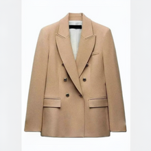 Load image into Gallery viewer, Womens V-Neck Slim Fit Blazer, Long Sleeve Button Jacket for Work, Meetings, and Elegant Everyday Wear
