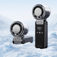 Load image into Gallery viewer, Foldable Turbine Handheld Fan with Integrated Ice Pack
