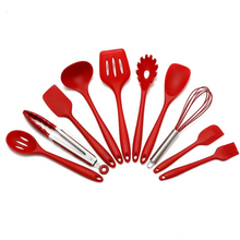 Load image into Gallery viewer, 10 Piece Silicone Kitchen Utensil Set for Cooking and Baking
