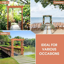 Load image into Gallery viewer, Nordic Wooden Garden Arbor Wedding Arch for Outdoor Events and Patio Decor
