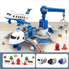 Load image into Gallery viewer, Transformation Aircraft Toy Car with Music and Track Simulation for Kids
