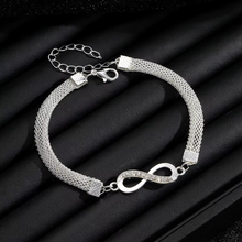 Load image into Gallery viewer, Elegant Rhinestone Heart &amp; Infinity Bracelet Set for Women - 3 Pieces
