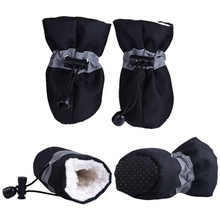 Load image into Gallery viewer, 4-Pack Non-Slip Winter Puppy Booties for Outdoor Protection
