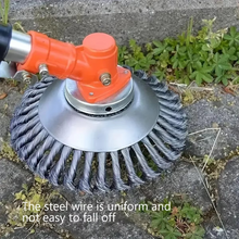 Load image into Gallery viewer, Heavy-Duty 6 and 8 Inch Steel Wire Rotary Brush Cutter Head for String Trimmers
