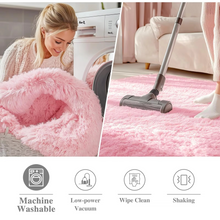 Load image into Gallery viewer, Round Shaggy Fluffy Area Rug for Bedroom or Living Room – Non-Slip, Machine Washable
