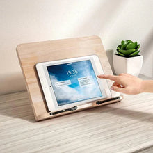 Load image into Gallery viewer, Wooden Reading Stand, Adjustable and Foldable Book Holder
