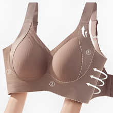 Load image into Gallery viewer, Seamless V-Neck Push-Up Bra with Adjustable Wide Straps
