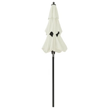 Load image into Gallery viewer, 6.5 ft Sand-Colored 3-Tier Patio Umbrella with Aluminum Pole, Crank and Tilt for Terrace and Garden
