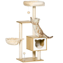 Load image into Gallery viewer, Modern Wooden Cat Tree for Indoor Cats
