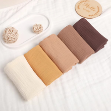 Load image into Gallery viewer, Soft 6-Layer Pure Cotton Baby Washcloth and Burp Cloth Set
