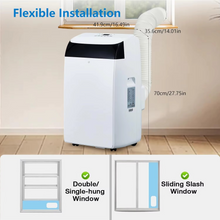 Load image into Gallery viewer, 14000 BTU Portable Air Conditioner with Fan, Dehumidifier, Remote, and Sleep Mode
