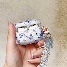 Load image into Gallery viewer, Luxury Blue Butterfly AirPods Pro USB‑C Case
