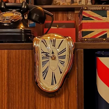 Load image into Gallery viewer, Surreal Melting Wall Clock – Distorted Dali-Inspired Timepiece for Home &amp; Garden
