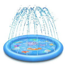 Load image into Gallery viewer, Summer Dog Splash Pad with Sprinkler – 60"/67" Outdoor Cooling Fountain Mat
