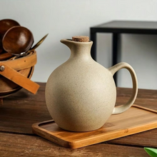 Load image into Gallery viewer, Large Capacity Coarse Pottery Oil Bottle for Soy Sauce, Olive Oil, and Chili Oil Storage
