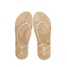 Load image into Gallery viewer, Women's Linen Indoor &amp; Beach Slide Slippers – Breathable Comfort Flats
