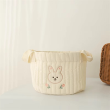 Load image into Gallery viewer, Quilted Baby Diaper Storage and Toy Organizer Tote
