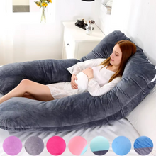 Load image into Gallery viewer, U-Shaped Full Body Support Pillow with Soft Fleece Cover
