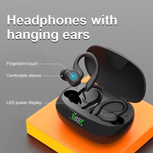 Load image into Gallery viewer, SP16 True Wireless Earbuds with Ear Hooks, Waterproof Sports Headphones with Mic and HiFi Stereo Sound
