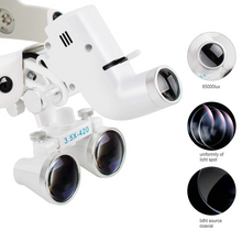 Load image into Gallery viewer, Professional LED Headlamp with 3.5X Magnification Loupes
