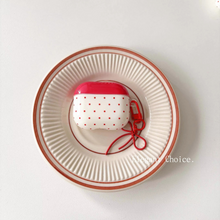 Load image into Gallery viewer, Round Wave Point Bow Pendant IMD Earphone Case for Apple AirPods
