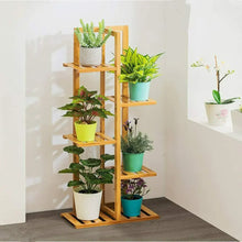 Load image into Gallery viewer, Bamboo Plant Stand Rack, 5 and 6 Tier Indoor Outdoor Flower Pot Holder Shelf
