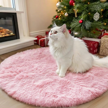 Load image into Gallery viewer, Round Shaggy Fluffy Area Rug for Bedroom or Living Room – Non-Slip, Machine Washable
