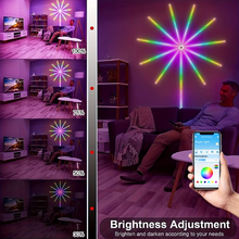 Load image into Gallery viewer, Smart Control Music Sync RGB Firework LED Light with USB Power 180 LEDs
