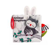 Load image into Gallery viewer, Soft 3D Cloth Baby Book with High Contrast Sensory Pages for Early Learning and Stroller Play
