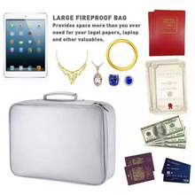 Load image into Gallery viewer, Fireproof and Waterproof Document Organizer Bag – Portable Protective Storage for Travel and Home Security
