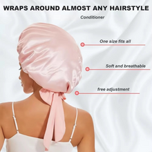 Load image into Gallery viewer, Women’s Satin Sleep Bonnet Adjustable Silky Night Cap for Curly Hair
